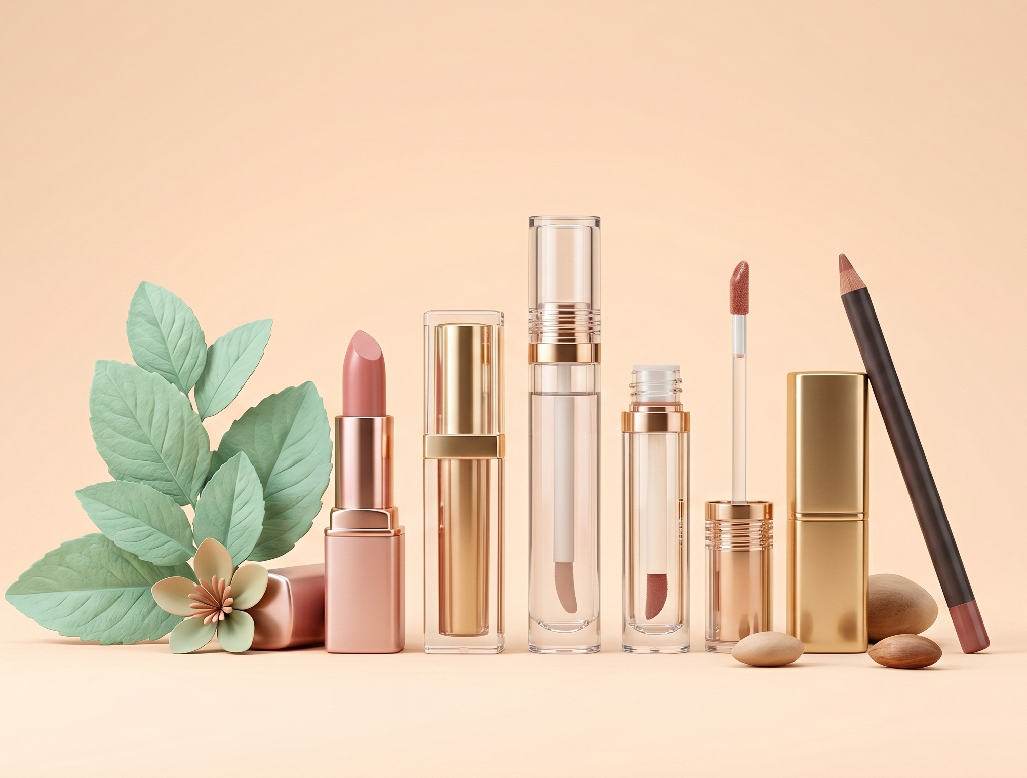 Cosmetic products with brushes